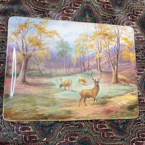 . Antique Porcelain Painted Tile by Cauldon - Signed by Artist: D Birbeck